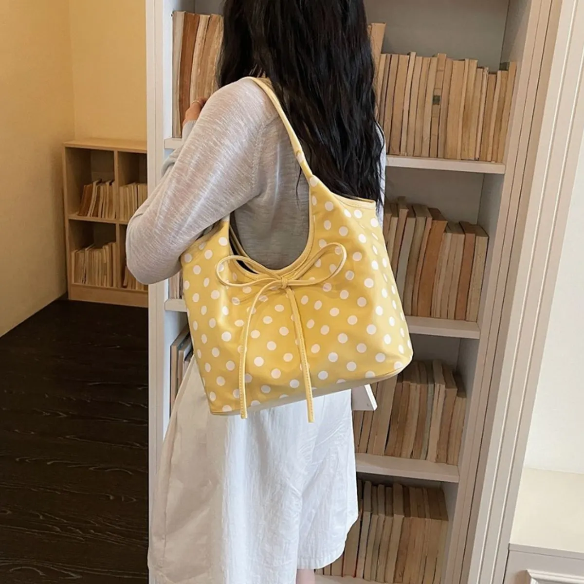 Polka Dot Bowknot Shoulder Bag