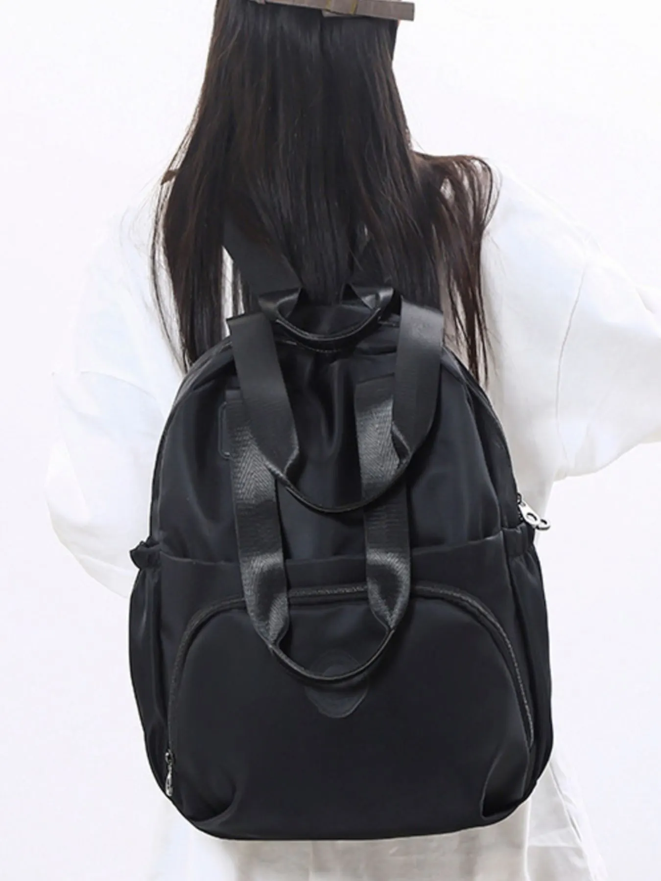 Lightweight Solid Color Backpack Bag