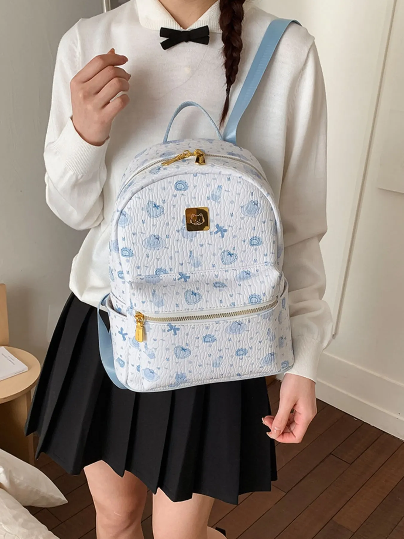Patterned Lightweight Backpack Bag