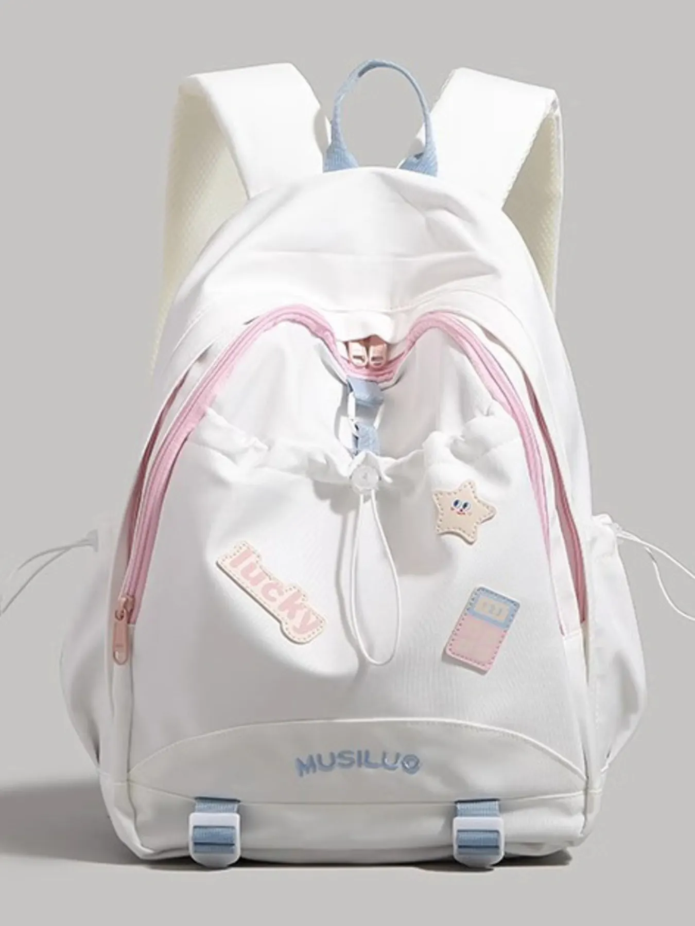 Drawstring Contrast Backpack Bag